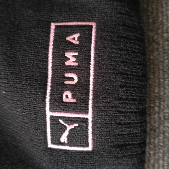 PUMA BRAND SIGNATURE GIRLS YOUTH SIZE BLACK & PINK WINTER STOCKING CAP BEANIE - Picture 9 of 9